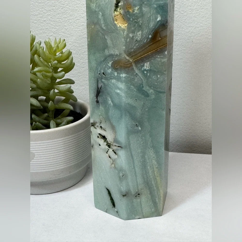 Huge Blue Caribbean Calcite Tower